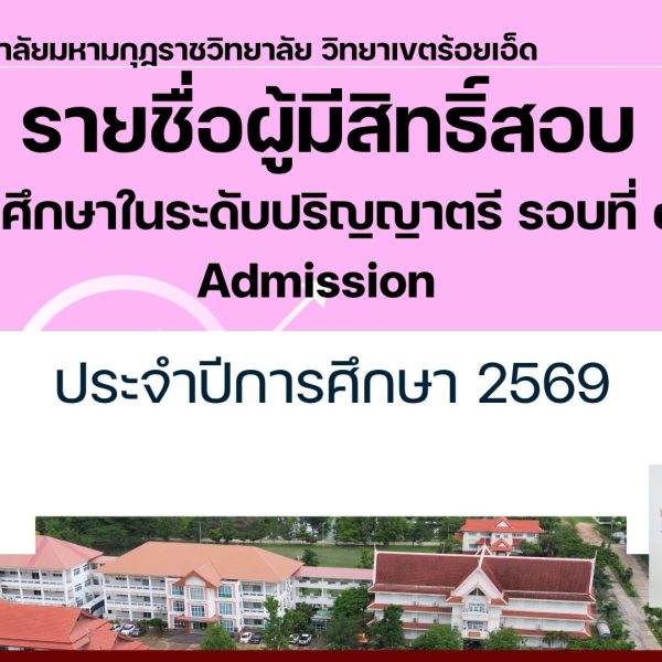 มหาวิทยาลัยมหามกุฏราชวิทยาลัย วิทยาเขตร้อยเอ็ด ประกาศ เรื่อง รายชื่อผู้มีสิทธิ์สอบเข้าศึกษาในระดับปร…